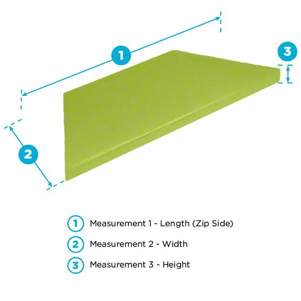 Cushion-Measurement outdoor curved bench cushion