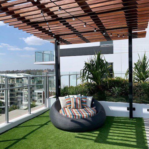 outdoor curved couch