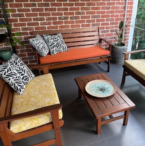 John & Libby, St Lucia QLD | Cane Chair Cushions