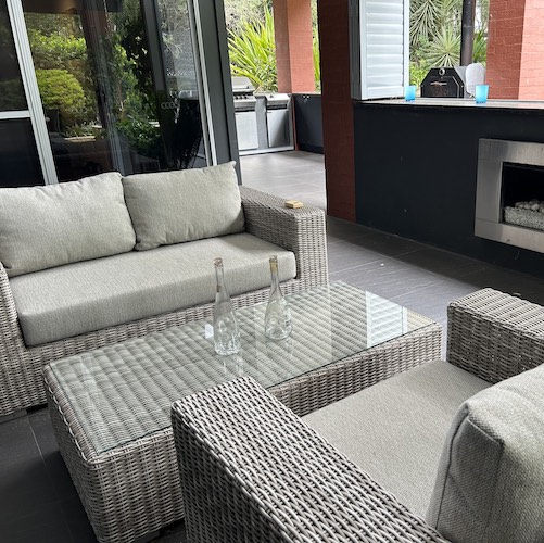 Teri, Polkobin NSW | Wicker armchair cushions